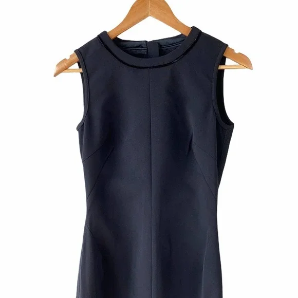 New D&G Dolce & Gabbana Black Sleeveless Velvet Trim Sheath Dress IT44/US8 - Picture 11 of 16